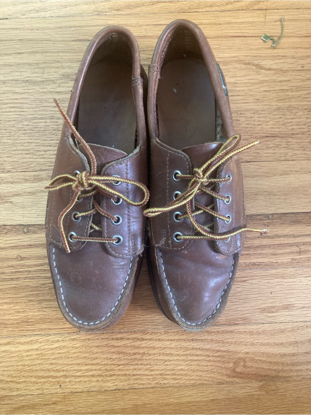 Vintage Eastland Womens  Brown Leather Boat Shoes - Classic Lace-Up